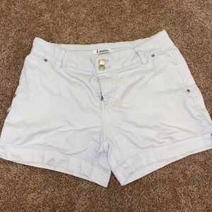 Light wash denim shorts